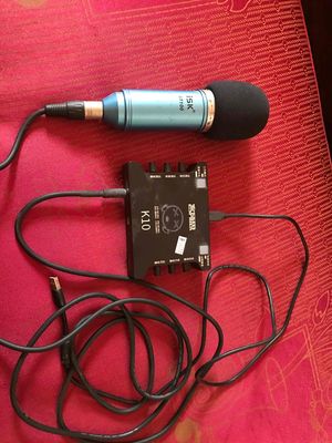 Bộ sound card K10 và Micro để livestream ghi âm