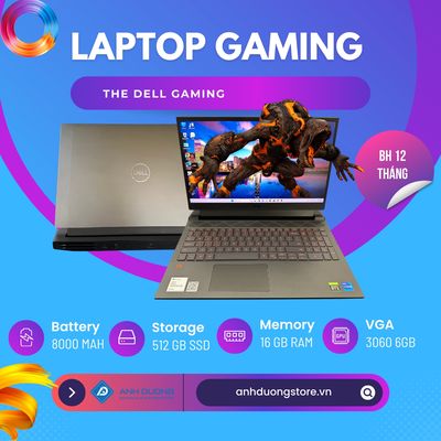 Laptop Dell Gaming G15 5511 I7 11800H/ VGA 3060 6G