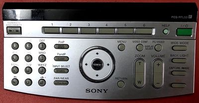 SONY PCS RTL50,remote của thiết bị trình chiếu