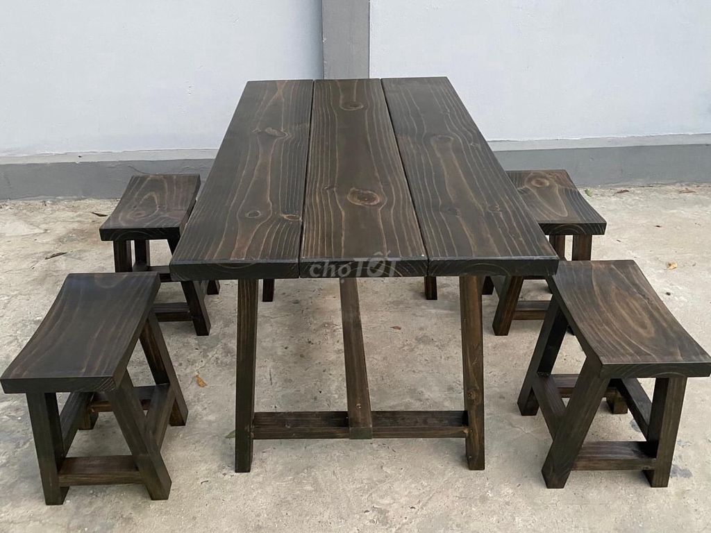 BỘ BÀN GHẾ GỖ THÔNG CHO QUÁN ĂN, NHÀ HÀNG [SỈ, LẺ]. Mua bán Bàn ghế tại Huyện Bình Chánh Tp Hồ Chí Minh được đăng bởi An Nguyễn hình 1