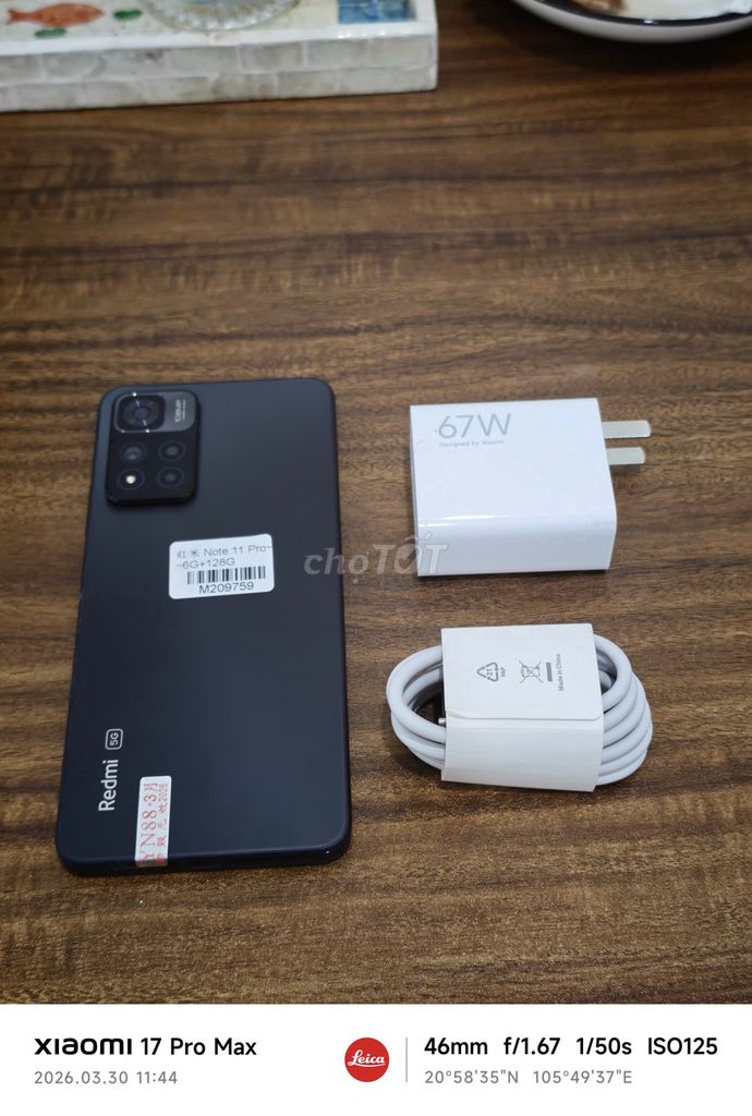 Redmi Note 11 Pro 5G 6/128 sạc 67w có ship COD. Mua bán Điện thoại tại Quận Hoàng Mai Hà Nội được đăng bởi Trần Ngọc Hiếu hình 1