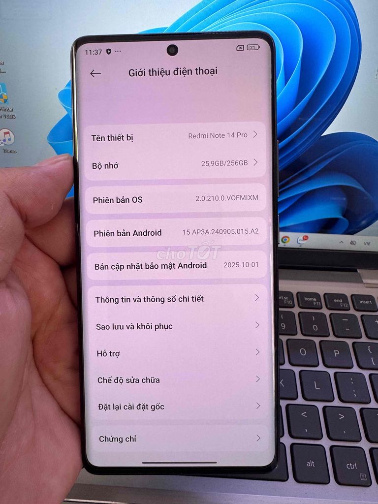 Xiaomi Redmi Note 14 Pro 256GB Đen 99%. Mua bán Điện thoại tại Quận 6 Tp Hồ Chí Minh được đăng bởi QUỐC THIÊN BÁN GÓP 0 ĐỒNG  hình 1
