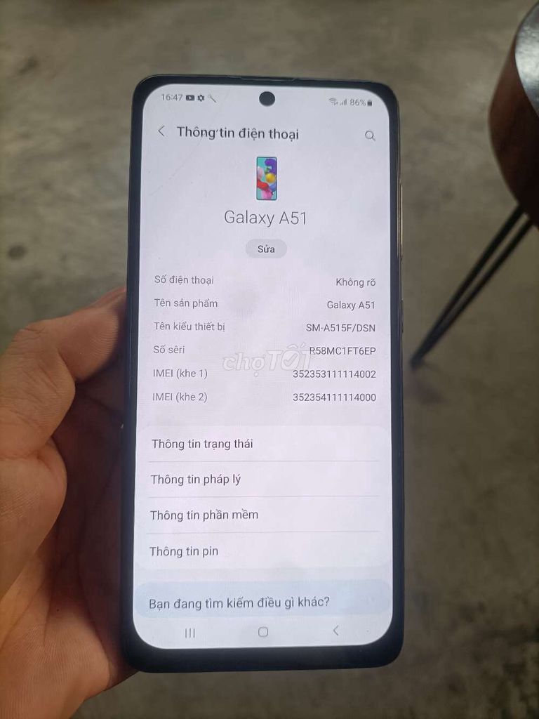 Samsung A51 ram 6/128gb có NFC. Mua bán Điện thoại tại Thành phố Biên Hòa Đồng Nai được đăng bởi Nam hình 1