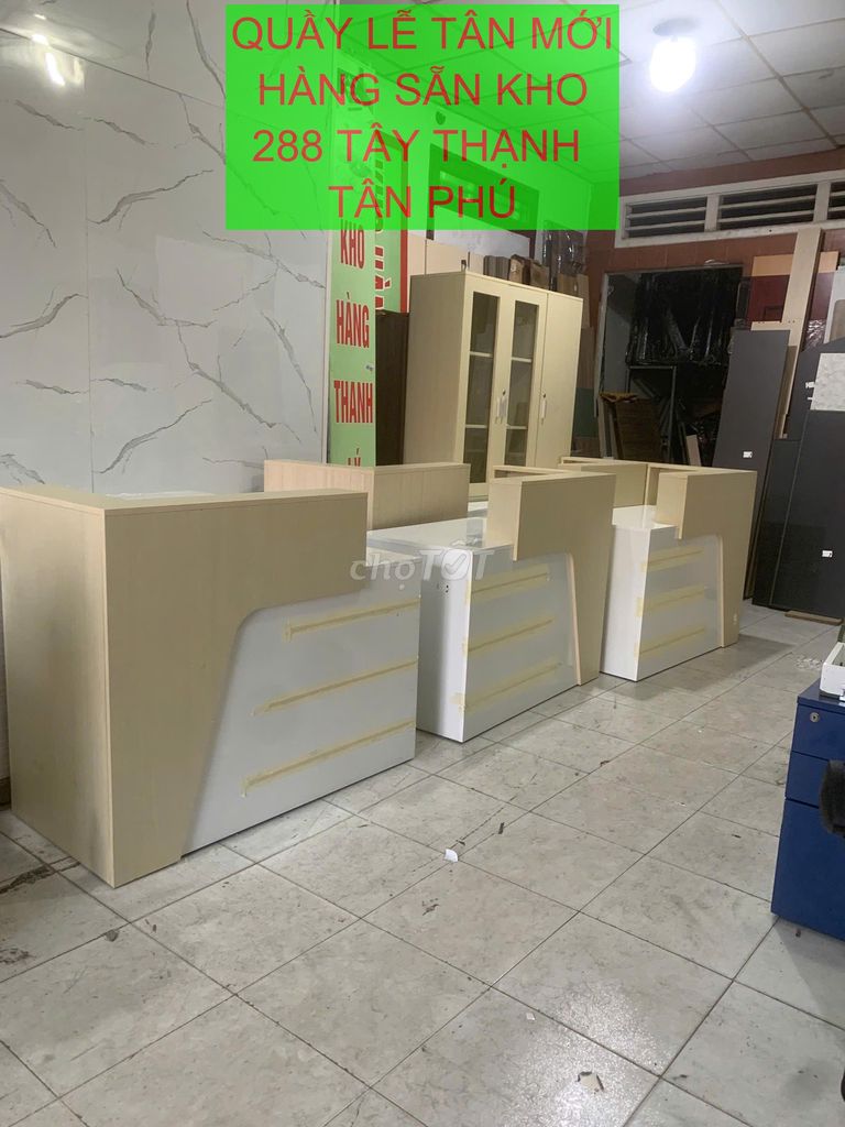 Quầy lễ tân gỗ MDF 1m2x60cm Mới. Mua bán Đồ dùng văn phòng tại Thành phố Thủ Đức Tp Hồ Chí Minh được đăng bởi Nội Thất 288 hình 1