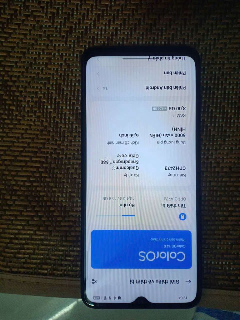 Oppo A77s 128GB Đen. Mua bán Điện thoại tại Quận Tân Phú Tp Hồ Chí Minh được đăng bởi Văn Công hình 1
