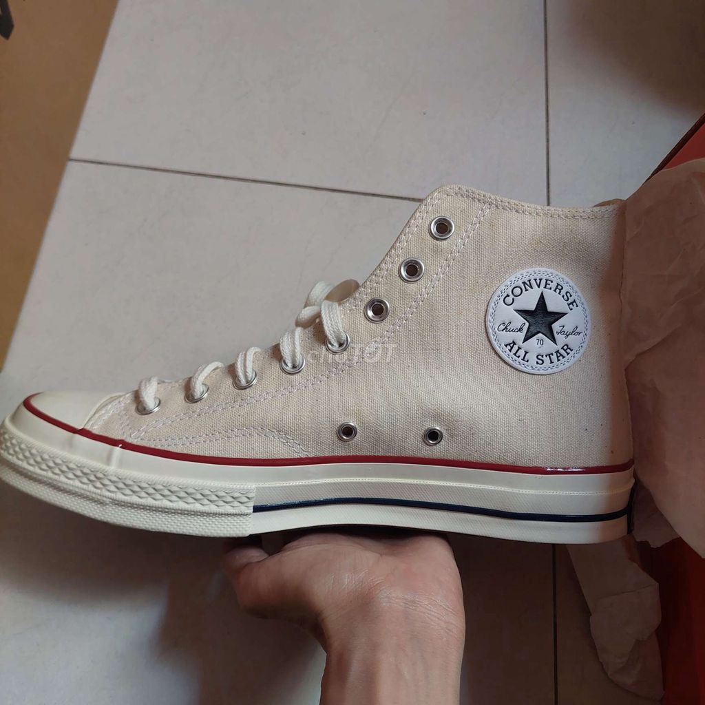 Giày converse 70s vải kem size 43 real new