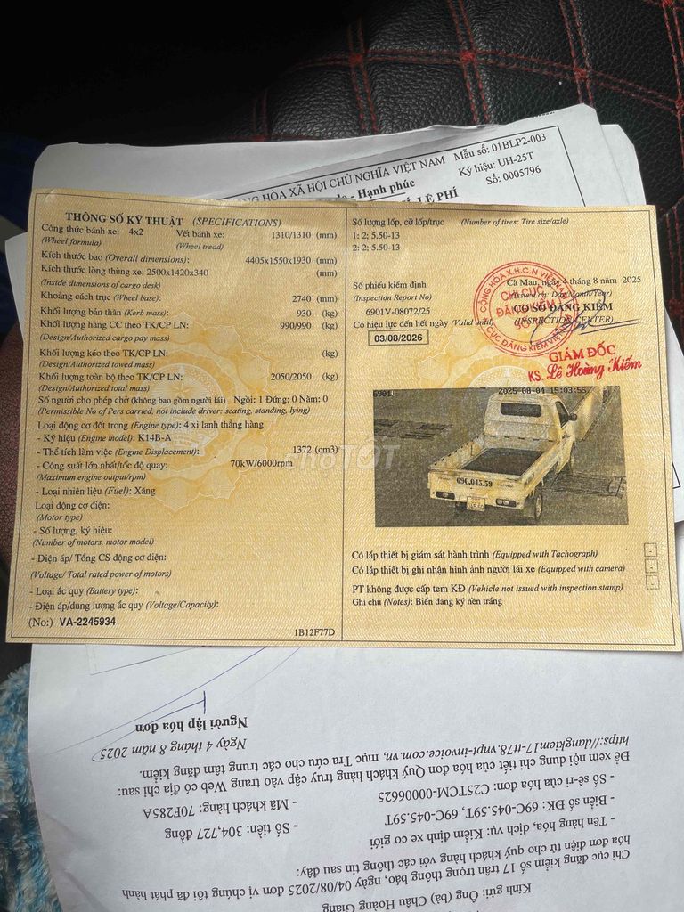 cần bán xe tải thaco towne 990kg . sx 2018. Mua bán Xe tải, xe ben tại Thành phố Cà Mau Cà Mau được đăng bởi Chau Hoang Giang hình 4