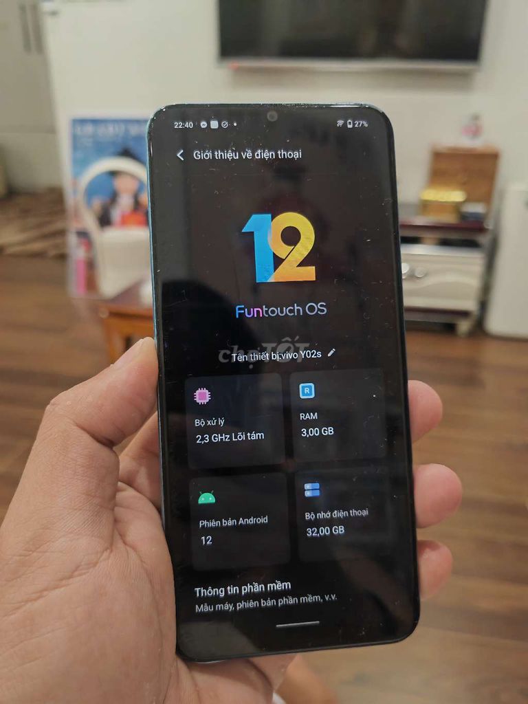 Vivo Y02s 3GB/32GB Xanh Like New. Mua bán Điện thoại tại Quận Nam Từ Liêm Hà Nội được đăng bởi Nguyễn Lương Dũng hình 1