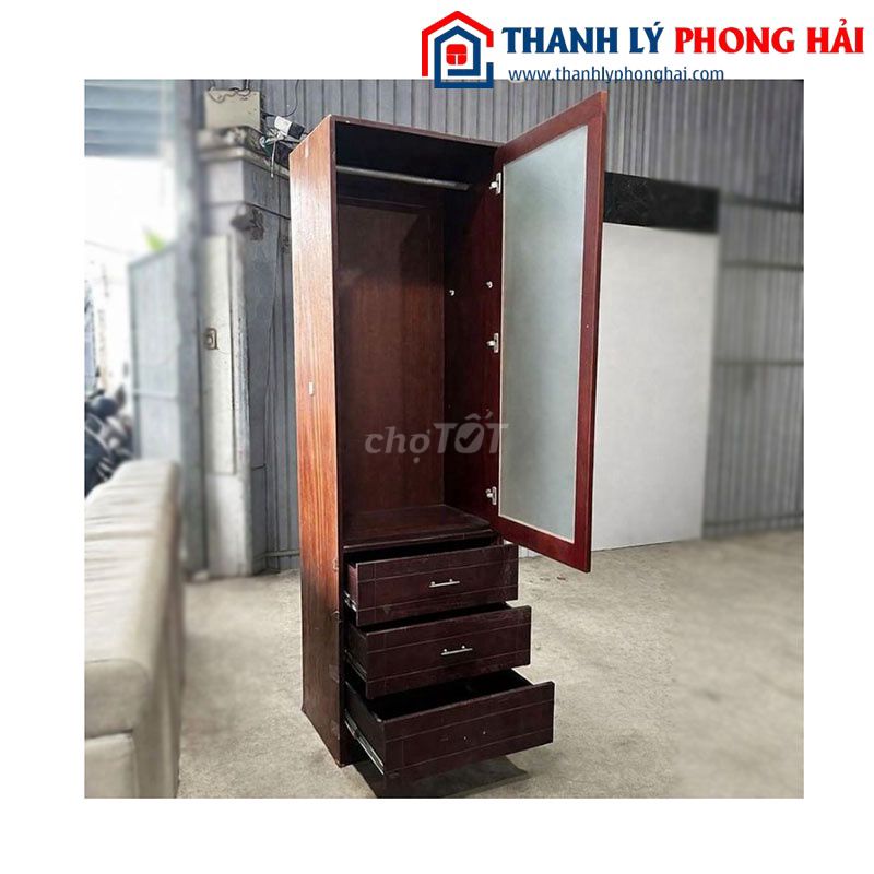Tủ Quần Áo Gỗ Công Nghiệp Nâu Đẹp 90%. Mua bán Tủ, kệ gia đình tại Quận 1 Tp Hồ Chí Minh được đăng bởi Phong Hải hình 1