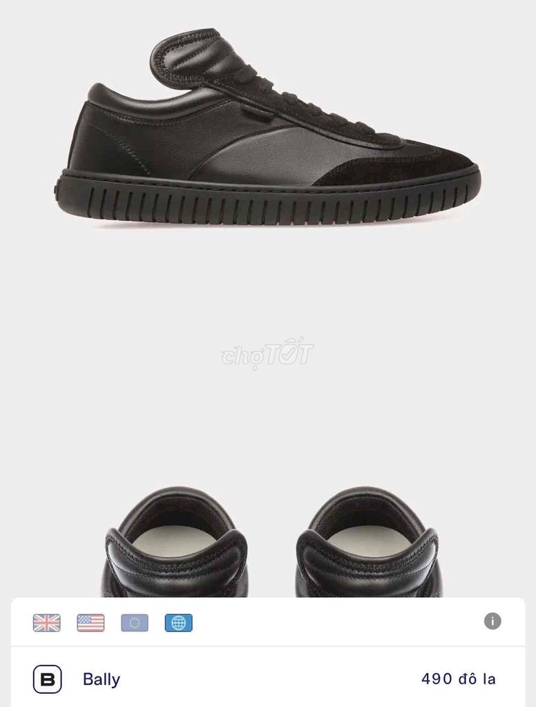 Giày sneaker Bally Nam Da Đen size 40 cũ. Mua bán Giày dép tại Quận Hoàn Kiếm Hà Nội được đăng bởi Nguyễn Huy Huỳnh hình 1