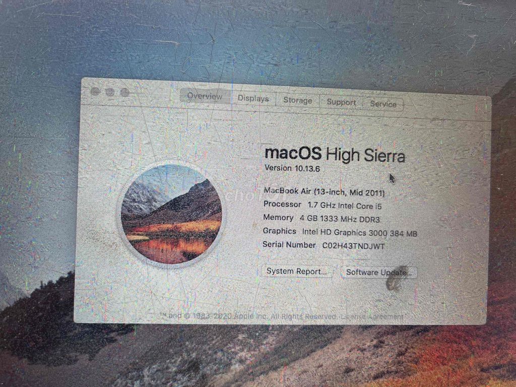 Apple MacBook Air A1369 i5 4GB/128GB. Mua bán Laptop tại Quận Nam Từ Liêm Hà Nội được đăng bởi Binh hình 1
