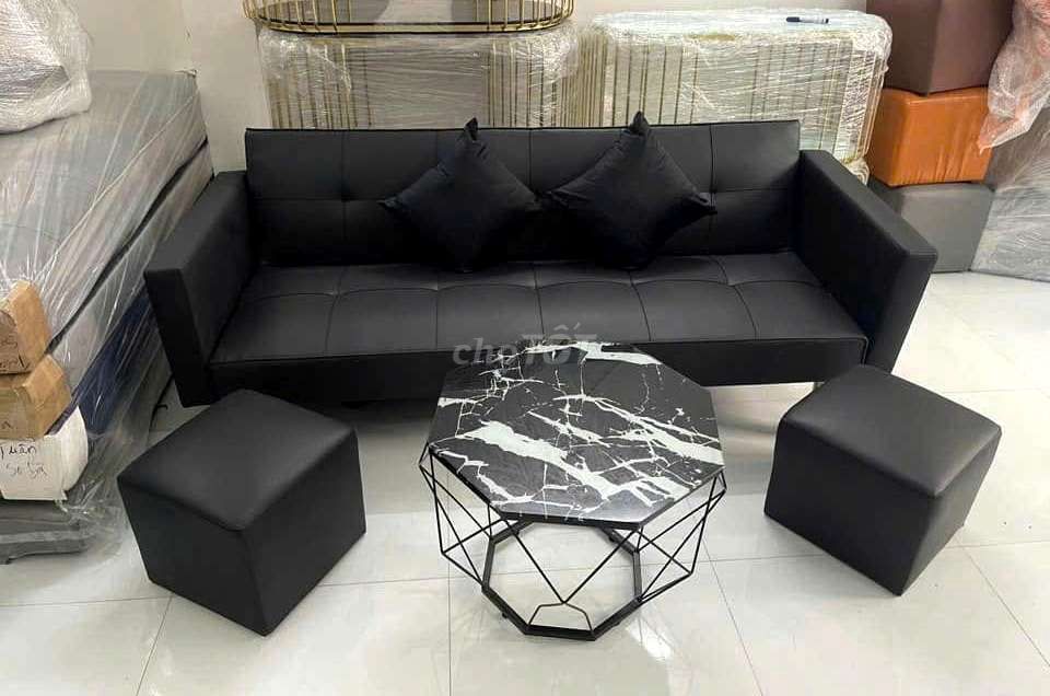 GHẾ SOFA BED CÓ TAY. DA SIMILI