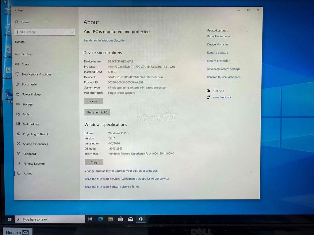 Dell Intel Core i7-4790 12GB. Mua bán Máy tính để bàn tại Quận Hải Châu Đà Nẵng được đăng bởi  Lê Hiệp hình 1