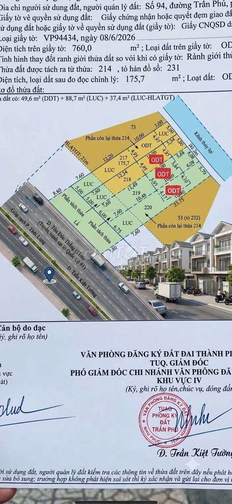 HIẾM CÓ! NỀN MẶT TIỀN TÔN ĐỨC THẮNG – ĐẸP, SẴN THỔ CƯ, XÂY DỰNG NGAY