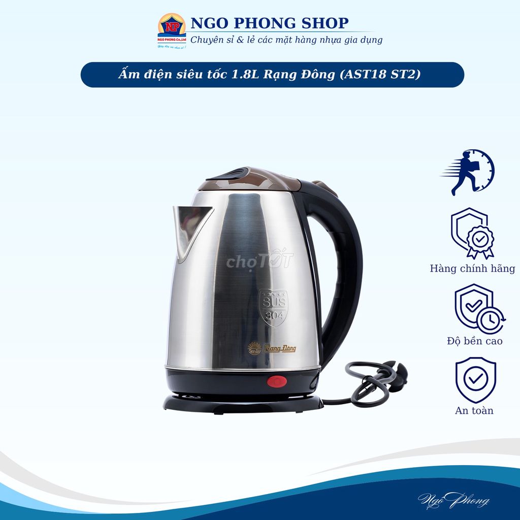 Ấm siêu tốc Rạng Đông AST18 ST2. Mua bán Bếp, lò, đồ điện nhà bếp tại Quận Cái Răng Cần Thơ được đăng bởi CAN THO NGO PHONG hình 1