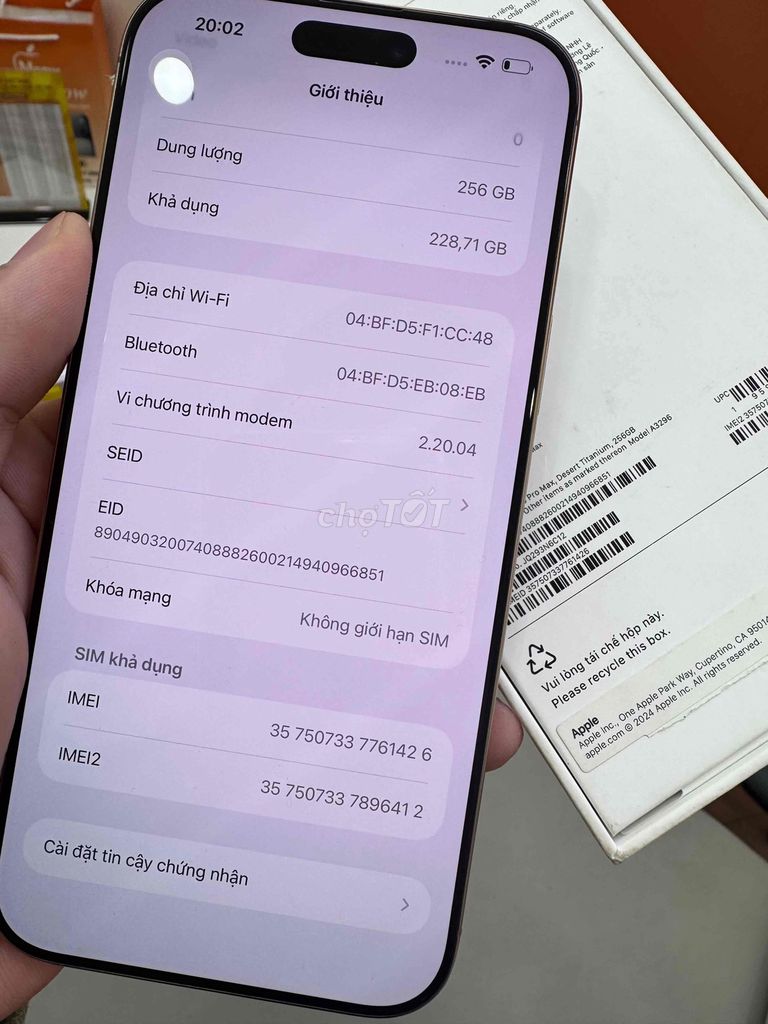 16Pro Max Sa Mạc 256GB Pin 100% BH Dài Full Box. Mua bán Điện thoại tại Quận Cầu Giấy Hà Nội được đăng bởi Trọng Hoàng hình 1