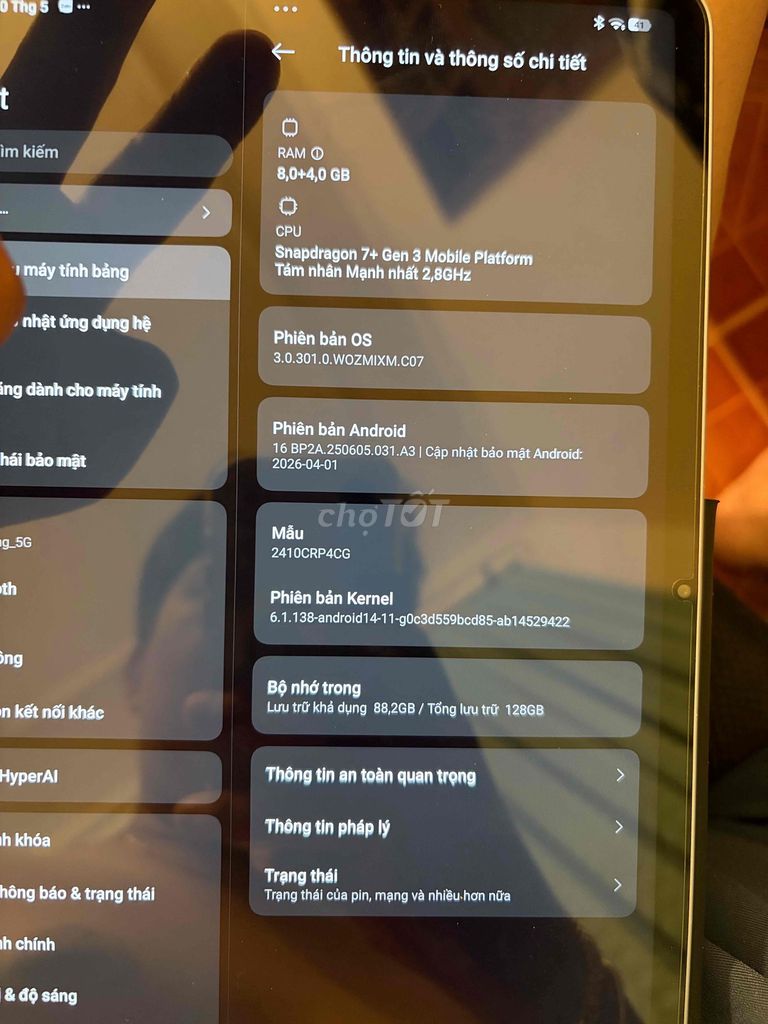 Xiaomi Pad 7 Snap 7+ Gen 3 8GB/128GB. Mua bán Máy tính bảng tại Thành phố Thủ Đức Tp Hồ Chí Minh được đăng bởi Sang hình 1