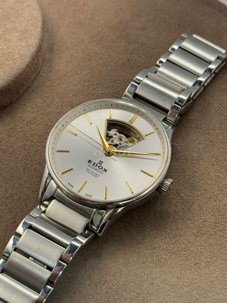 Đồng hồ Edox les vauberts auto thanh lịch cổ điển