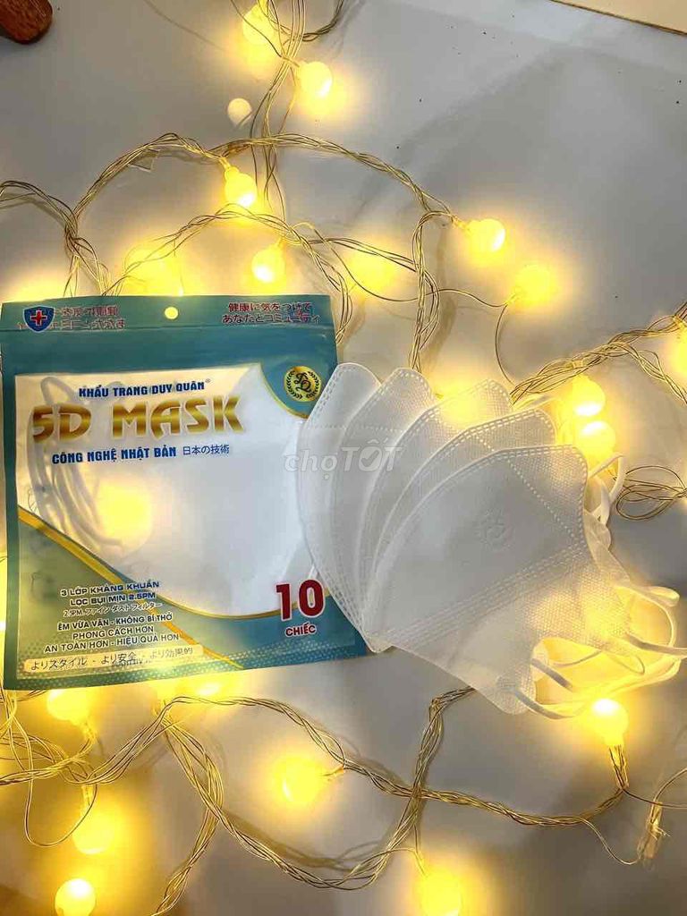 200 Chiếc Khẩu trang y tế 5D Mask Duy Quân. Mua bán Phụ kiện thời trang khác tại Huyện Phú Vang Thừa Thiên Huế được đăng bởi Khẩu Trang Xanh hình 1