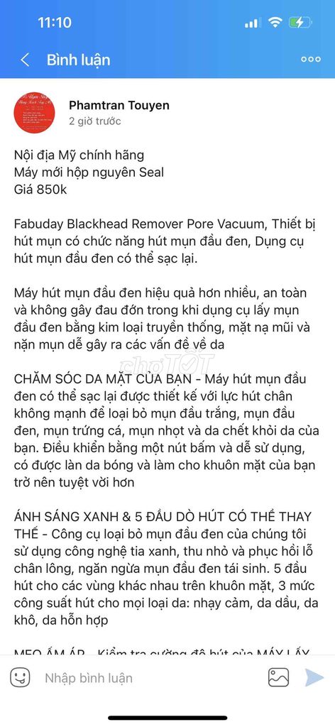 Fabuday Blackhead Remover Nội địa Mỹ