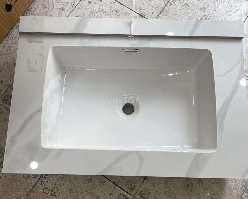 Mặt đá lavabo âm 800x500mm