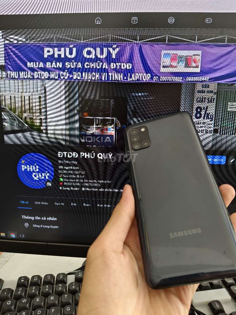 Samsung A31 128GB Đen. Mua bán Điện thoại tại Thành phố Long Xuyên An Giang được đăng bởi ĐTDĐ Phú Quý hình 1