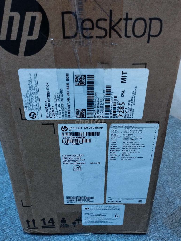 Thanh lý case HP New Full box Core i5 12400