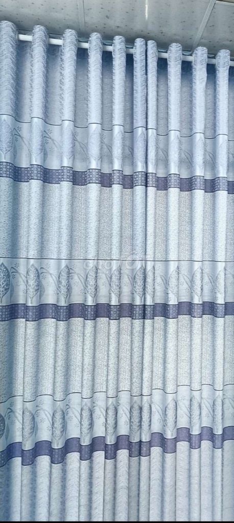 Rèm vải xanh nhạt họa tiết lá. Mua bán Nội thất, đồ gia dụng khác tại Quận Ngũ Hành Sơn Đà Nẵng được đăng bởi nữ nữ  hình 1