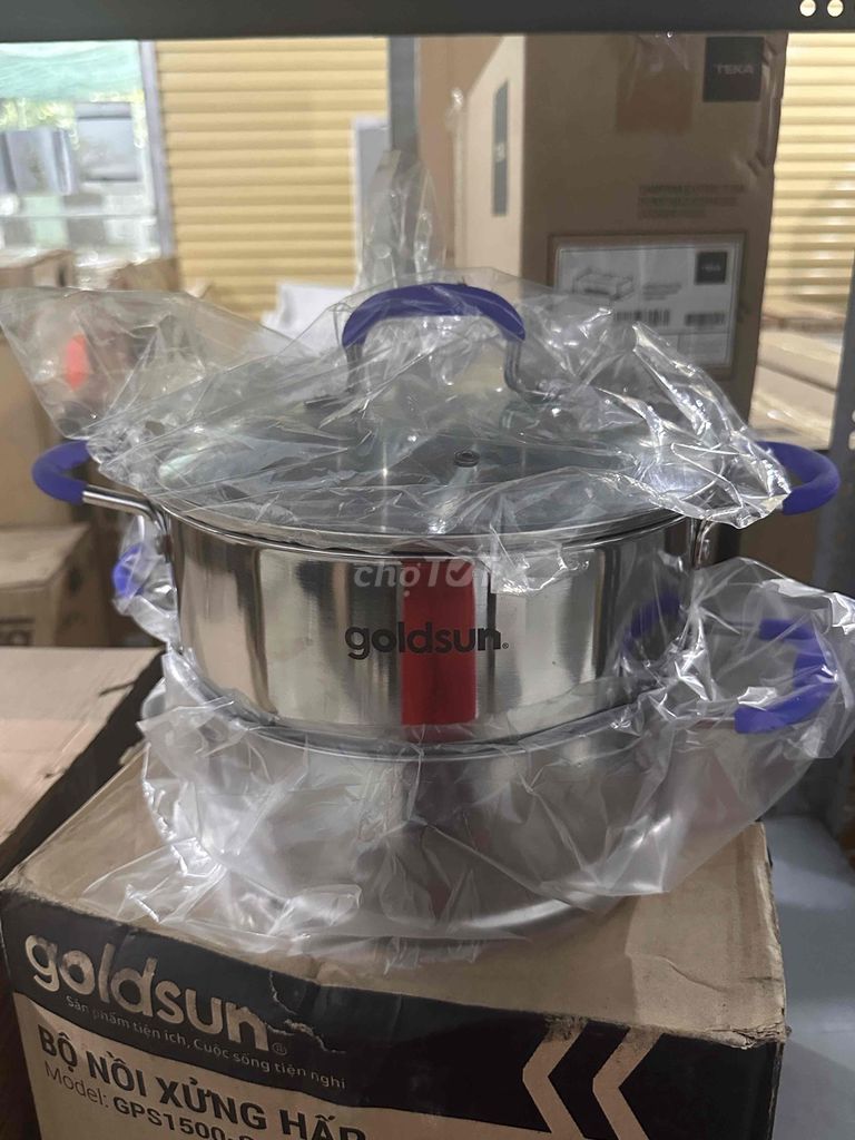Bộ nồi inox xửng hấp 3 đáy Goldsun new. Mua bán Dụng cụ nhà bếp tại Thành phố Thủ Đức Tp Hồ Chí Minh được đăng bởi Tran Nhu Quynh thanh lý Thủ Đức hình 1