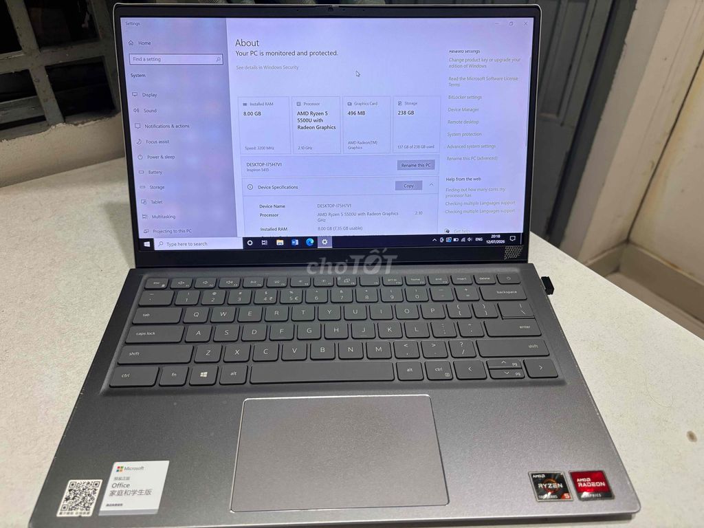 Dell Inspiron 5415 Ryzen 5 8GB/238GB Bạc. Mua bán Laptop tại Quận Tân Bình Tp Hồ Chí Minh được đăng bởi Huỳnh Tấn Đạt hình 1