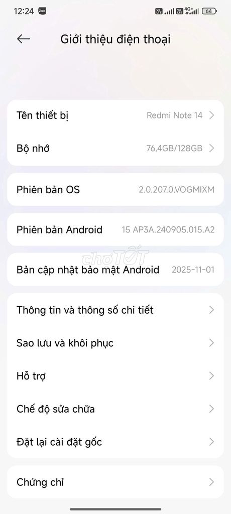 Xiaomi Redmi Note 14 128GB Đen. Mua bán Điện thoại tại Thị xã Duy Tiên Hà Nam được đăng bởi Trương Toàn Anh hình 1