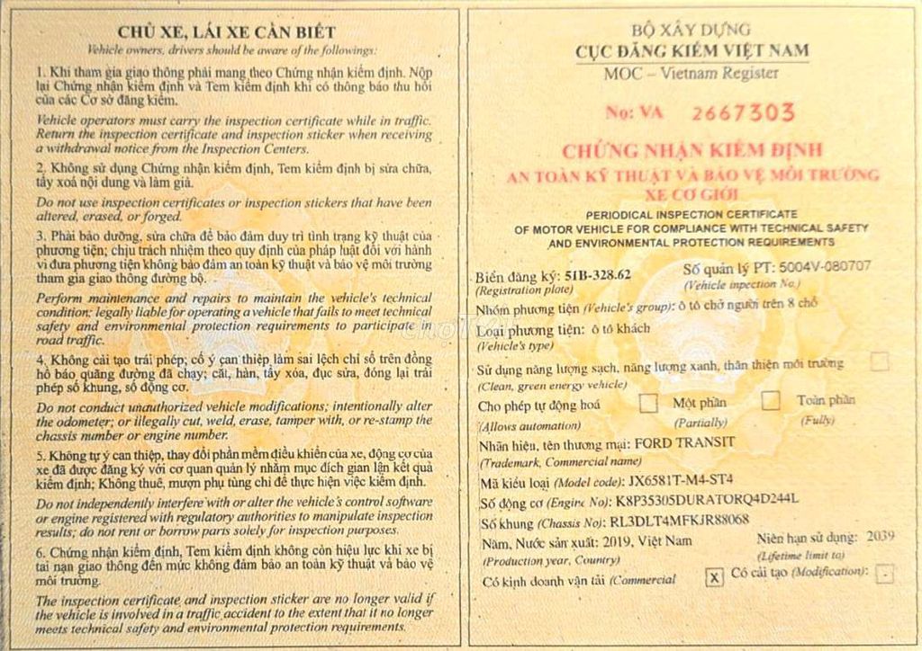 TRANSIT SVP SX T 12/2019 - 159000KM BẢO HÀNH 1 NĂM. Mua bán Ô tô tại Quận Bình Tân Tp Hồ Chí Minh được đăng bởi Lê Tử can  hình 19