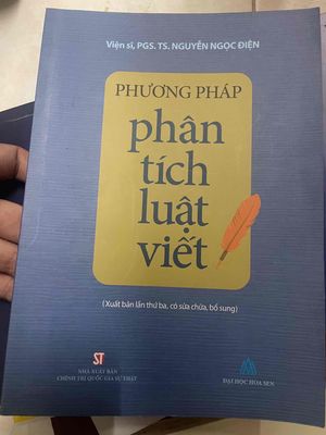 Phương pháp Phân tích Luật Viết (Nguyễn Ngọc Điển). Mua bán Sách tại Quận 7 Tp Hồ Chí Minh được đăng bởi Amy