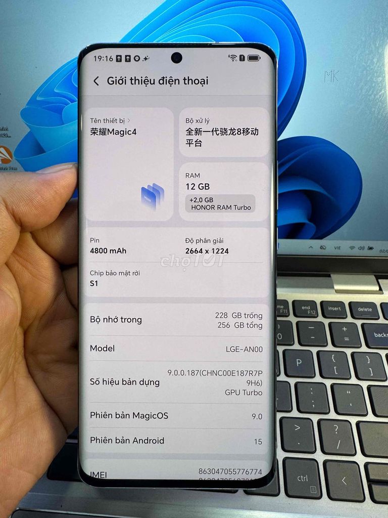 Honor Magic 4 12GB/256GB Bạc. Mua bán Điện thoại tại Quận 6 Tp Hồ Chí Minh được đăng bởi QUỐC THIÊN BÁN GÓP 0 ĐỒNG  hình 1