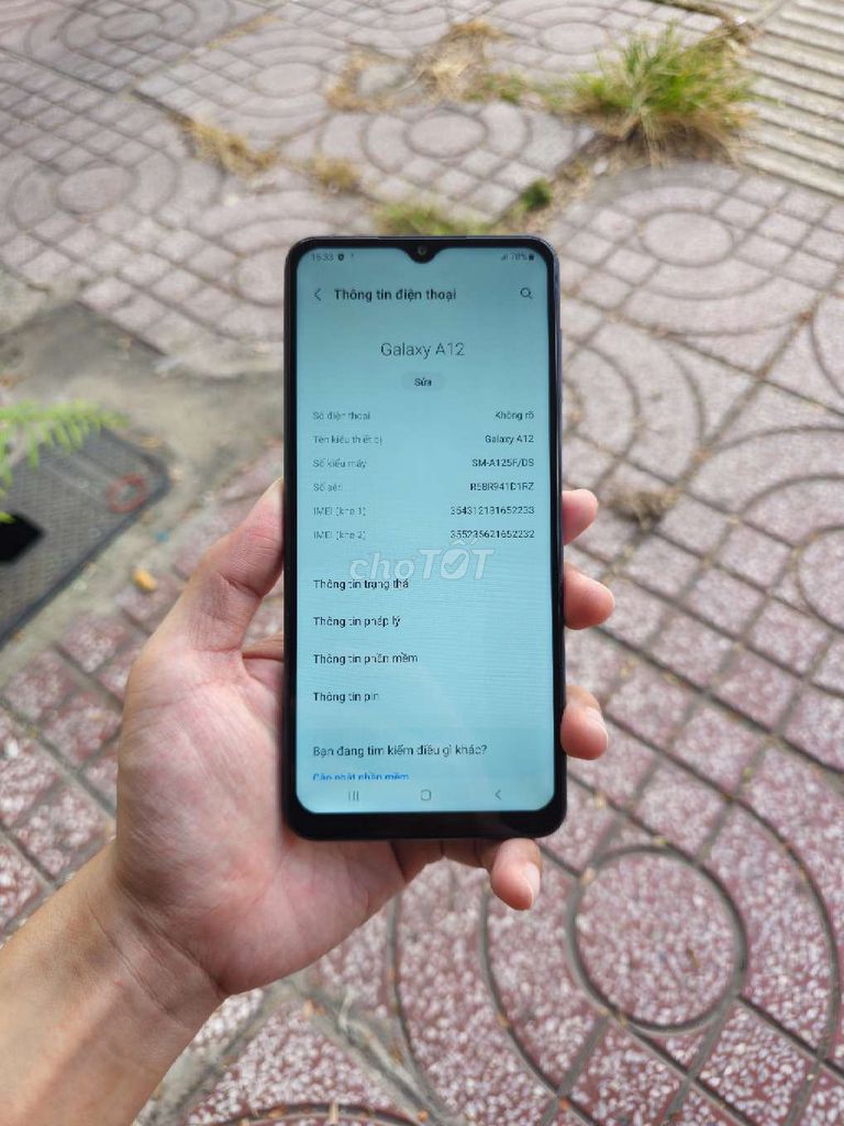 Samsung Galaxy A12 128GB Xanh. Mua bán Điện thoại tại Quận 12 Tp Hồ Chí Minh được đăng bởi Smartphone giá kho hình 1