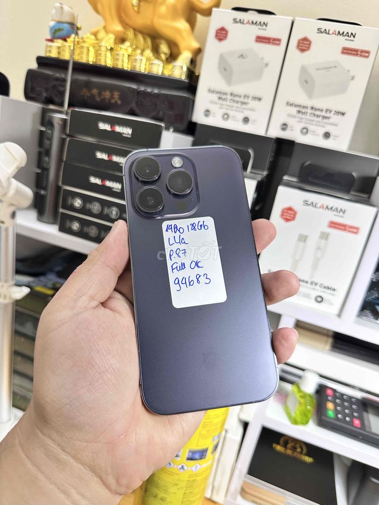 iPhone 14 Pro 128GB Tím Zin full ko spa , 98%. Mua bán Điện thoại tại Quận Tân Bình Tp Hồ Chí Minh được đăng bởi TÁO BI STORE CHUYÊN IPAD ZIN CHẤT hình 1