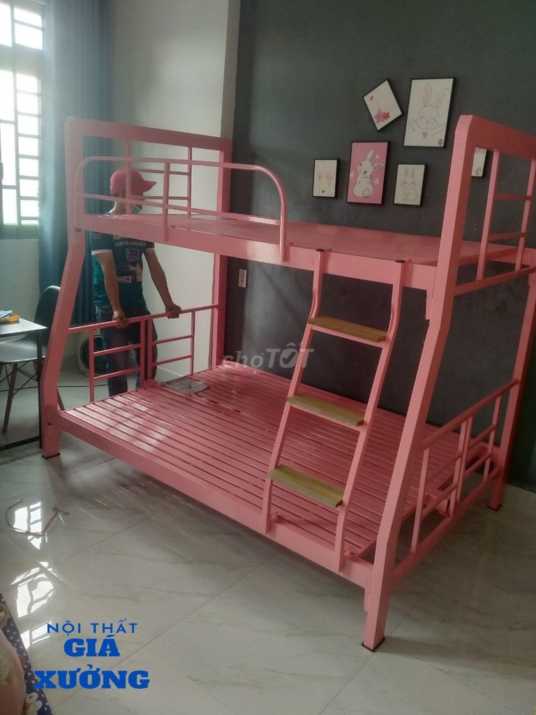 Giường ngủ hộp - 2 tầng sắt tĩnh điện - mới. Mua bán Giường, chăn ga gối nệm tại Huyện Đức Hòa Long An được đăng bởi Nội thất giá xưởng TL hình 1