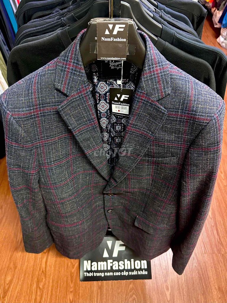 Blazer Nam Pen gờ nui Cotton Xám. Mua bán Quần áo tại Quận Hai Bà Trưng Hà Nội được đăng bởi NamFashion 63 ngõ 105 Bạch Mai hình 1