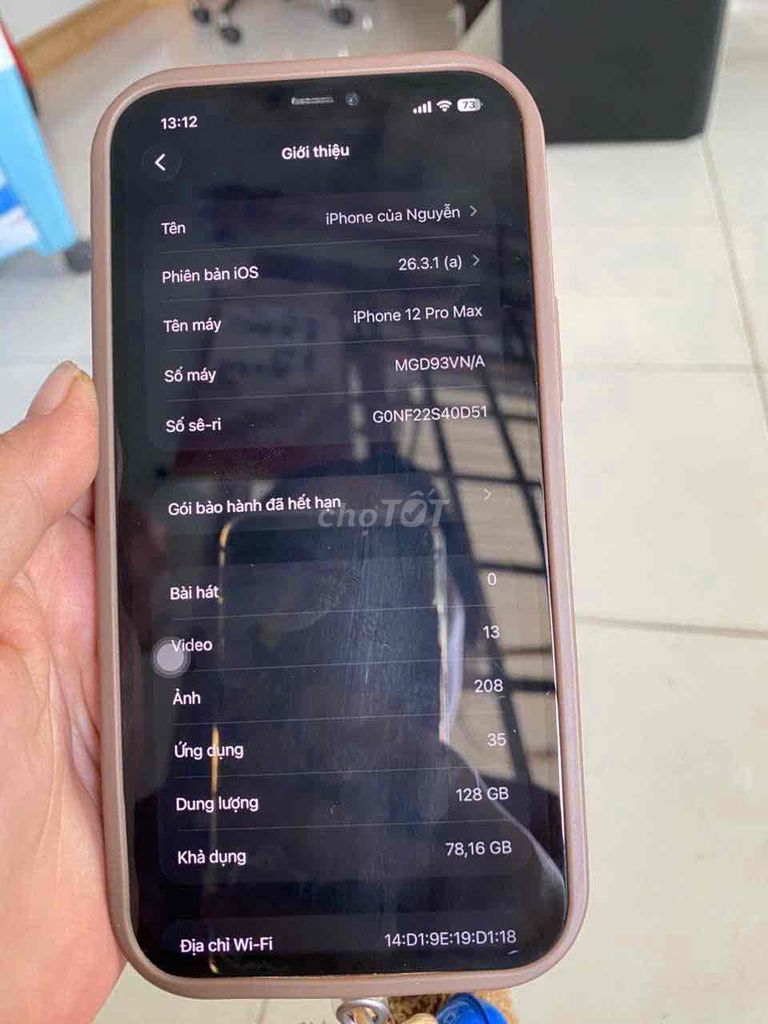 iPhone 12 Pro Max 128GB Vàng. Mua bán Điện thoại tại Thành phố Dĩ An Bình Dương được đăng bởi onl you hình 1