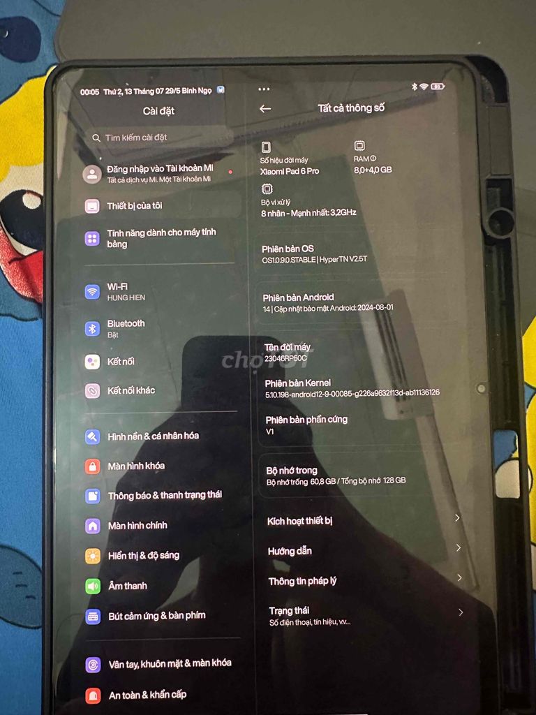 Xiaomi Pad 6 Pro 8GB/128GB Bạc. Mua bán Máy tính bảng tại Quận Hải Châu Đà Nẵng được đăng bởi Quang Hưng hình 1