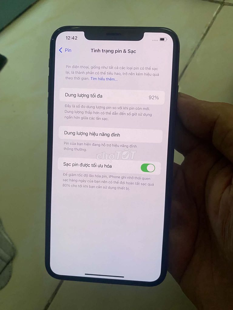 Apple iPhone Xs Max 64GB Đen 92%. Mua bán Điện thoại tại Thành phố Dĩ An Bình Dương được đăng bởi Khải hình 1