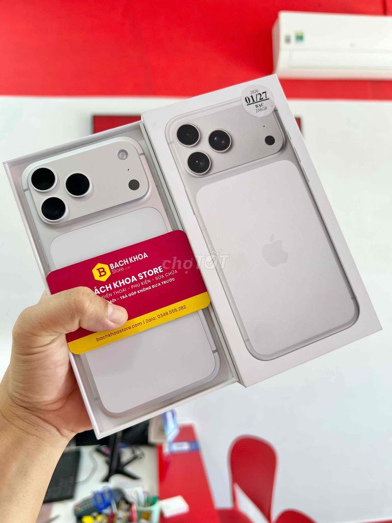 iPhone 17 Pro Max 256GB Trắng VN, BH 02/2027. Mua bán Điện thoại tại Thành phố Phan Thiết Bình Thuận được đăng bởi Bách Khoa Apple hình 1