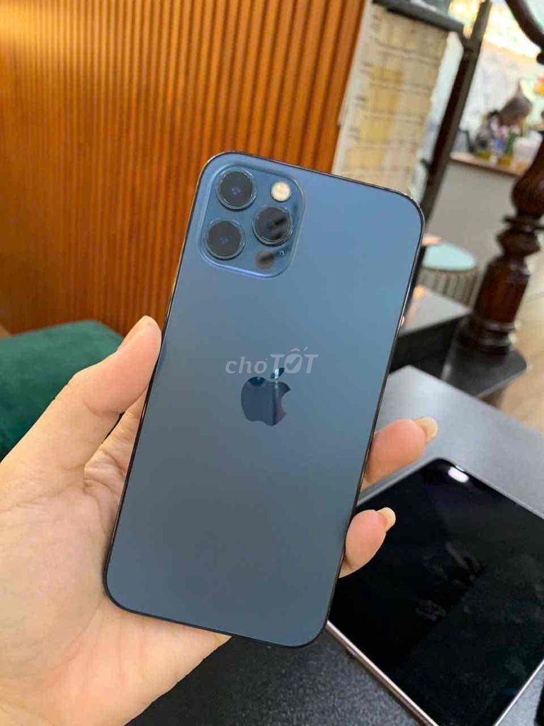 Iphone 12PRO 128Gb Blue Qtế Mỹ Pin 85 zinall cận99