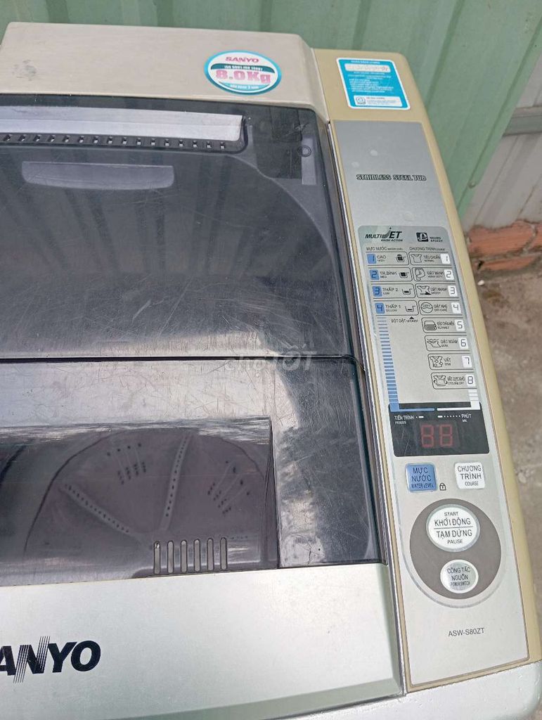 Máy giặt Sanyo 8kg Xám. Mua bán Máy giặt tại Thành phố Dĩ An Bình Dương được đăng bởi Tú Nguyễn hình 1