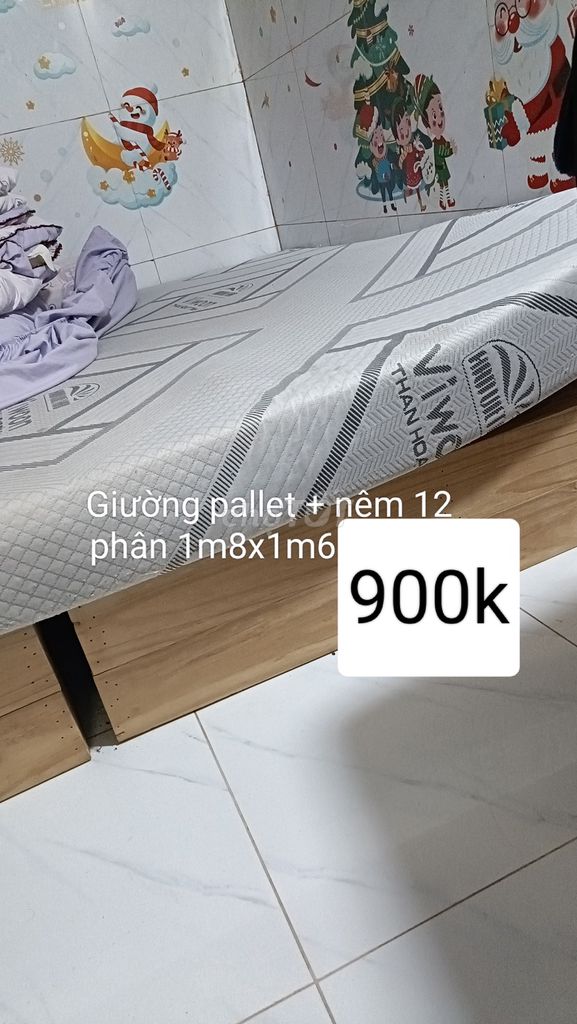 Giường pallet Gỗ 1m8x1m6 dày 12 phân. Mua bán Giường, chăn ga gối nệm tại Quận Tân Phú Tp Hồ Chí Minh được đăng bởi Kimthao hình 1