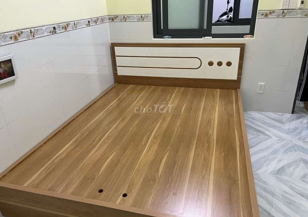 GIƯỜNG 1M6*2M GỖ CÔNG NGHIỆP MDF CÓ HỘP KÉO