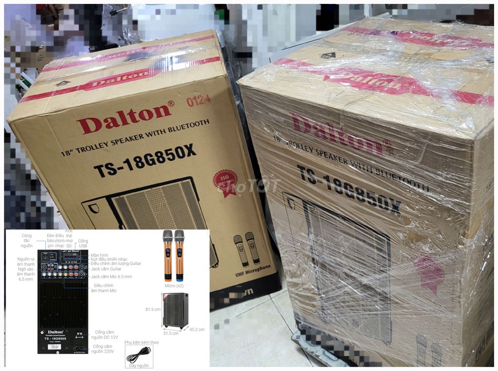 Loa karaoke di động DALTON TS-18G850X 850W MỚI 💯%👍