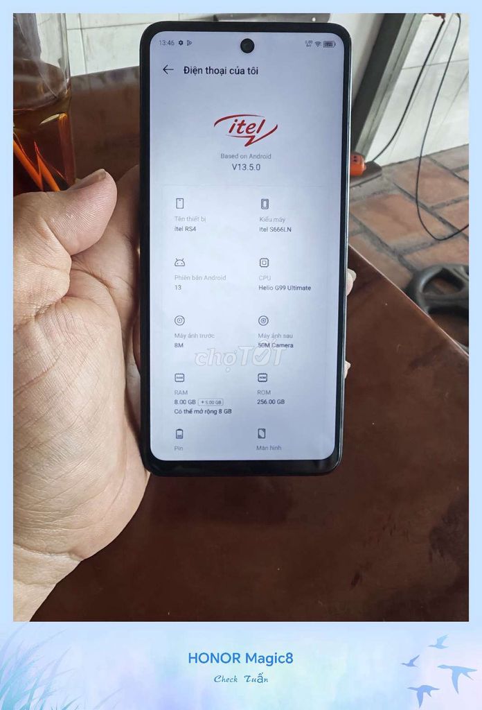 Itel RS4 8GB/256GB Đen Android 13. Mua bán Điện thoại tại Thành phố Biên Hòa Đồng Nai được đăng bởi tuấn  hình 1