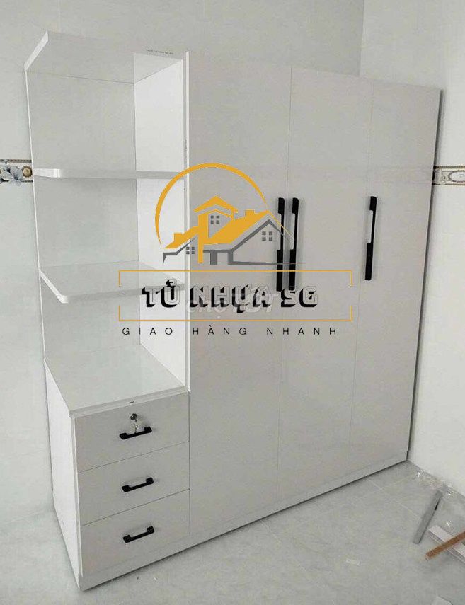 Tủ quần áo Nhựa Trắng 1m8x1m45. Mua bán Tủ, kệ gia đình tại Thành phố Biên Hòa Đồng Nai được đăng bởi Nội thất giá xưởng hình 1