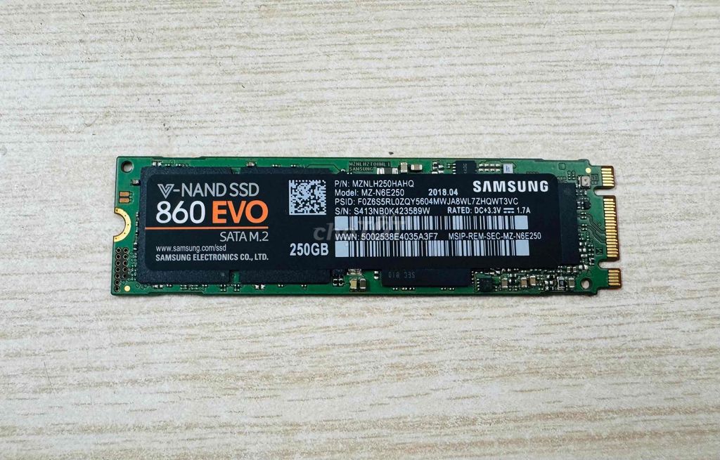 SSD Samsung 860 EVO 250GB M2 Sata Good Sk 9x. Mua bán Linh kiện (RAM, Card...) tại Quận 12 Tp Hồ Chí Minh được đăng bởi Anh Tuan hình 1